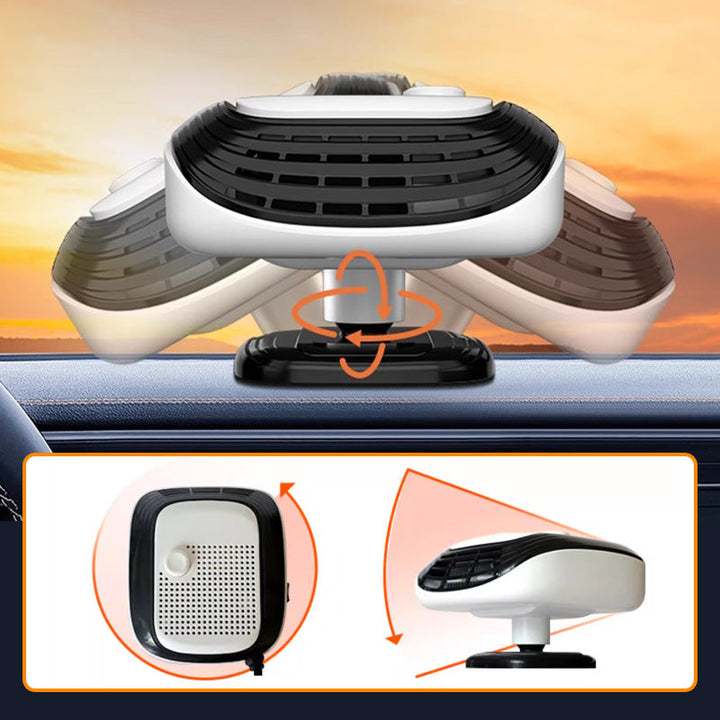 Heat Hollow™ Compact Car Heater with Adjustable Heat and 360° Swivel