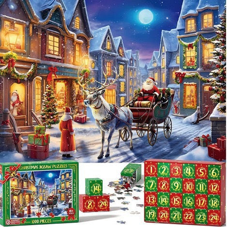 Christmas jigsaw puzzle advent calendar boxes