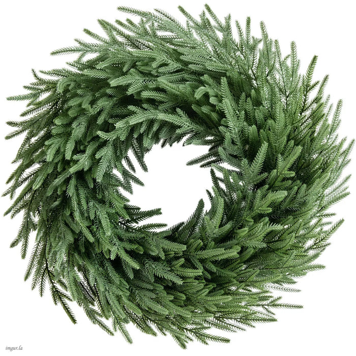 Heat Hollow Norfolk Pine Christmas Wreath on Vine Base, 66 cm