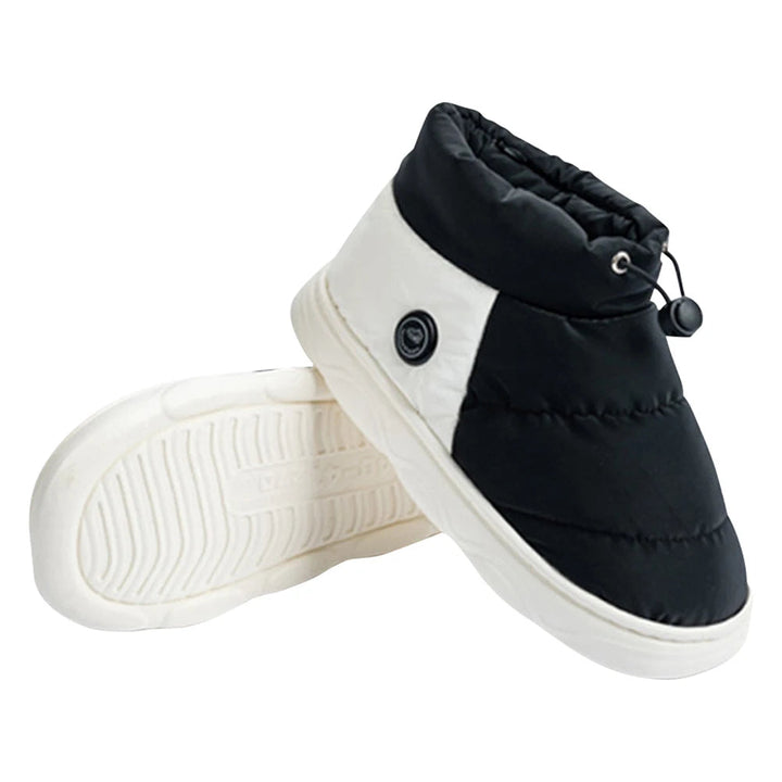 Rechargeable Heated Slippers with Three Heat Levels and Grip