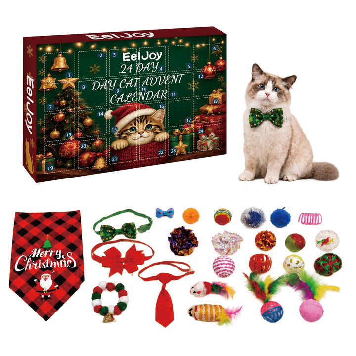 Christmas advent calendar for cats with toys