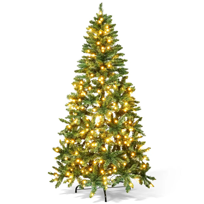 Heat Hollow Half Christmas Tree for Walls with 250 Warm Lights