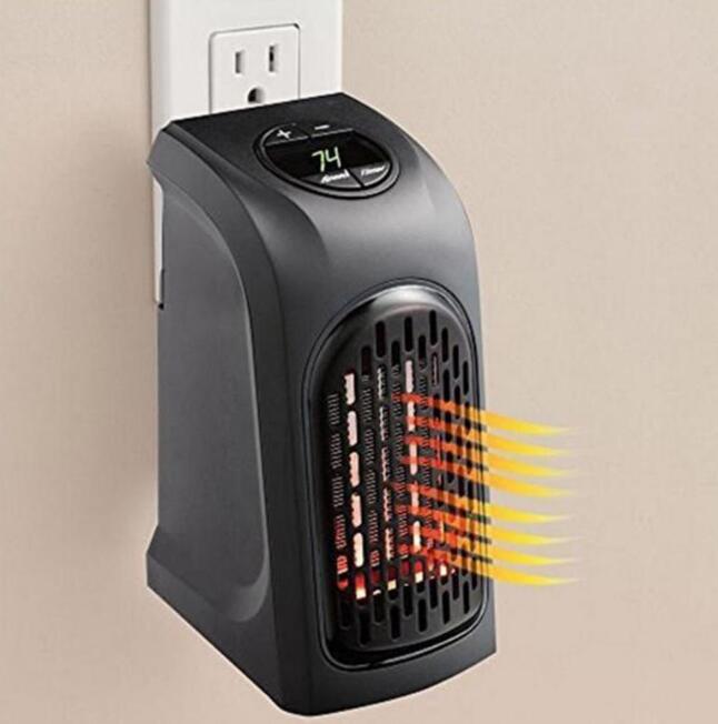 Heat Hollow Mini Plug-in Ceramic Heater 500W with 12-Hour Timer