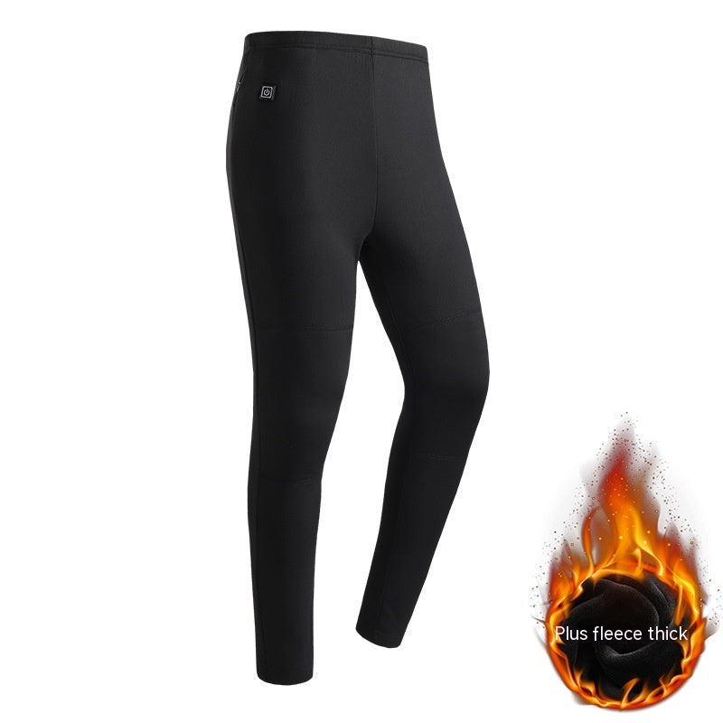 Black heated thermal top and long johns set