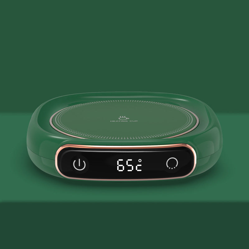 Retro green cup warmer with coffee mug