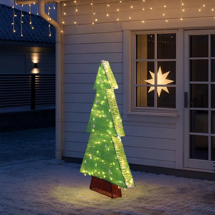 Heat Hollow Lighted Outdoor Christmas Tree Silhouette, 120 cm