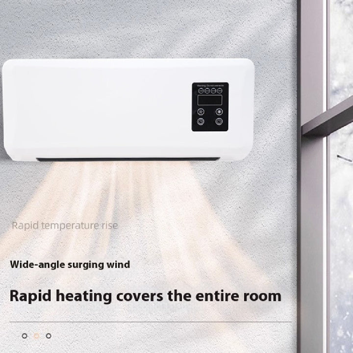 White wall-mounted bathroom heater with drying rail
