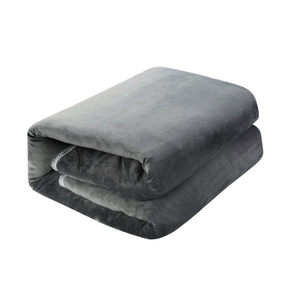 Simple Grey Tweed Electric Heated Blanket For Home
