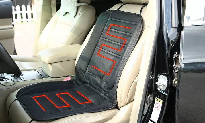 12V Heated Seat Cushion with Back Support and Memory Foam – Heat Hollow