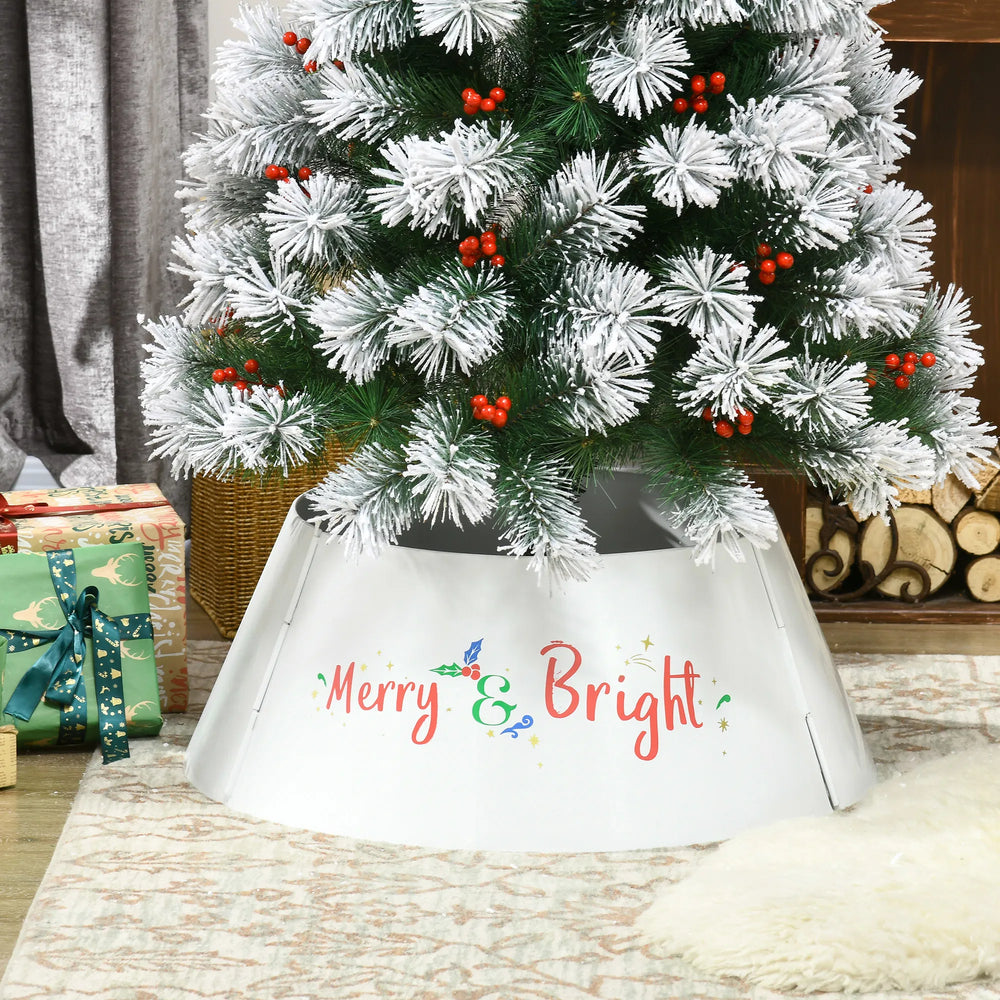 Cream metal tree collar with festive print