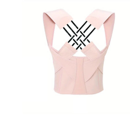 Cross-back posture brace on shoulders