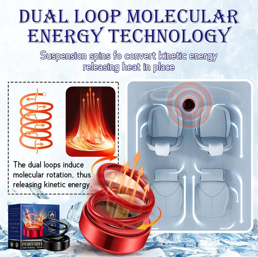 Portable Car Heater | Solar Rechargeable De-Icer | Fast Defrost Device for Cars &amp; Homes