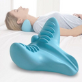 Contoured foam neck pillow with nodes
