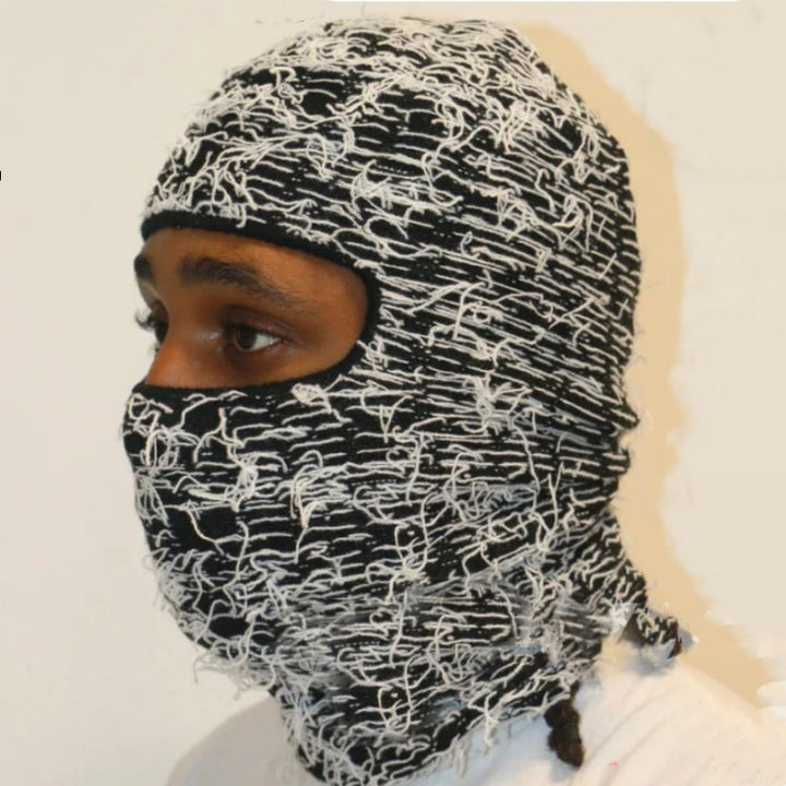 Knitted Camouflage Balaclava For Men And Women, Handmade