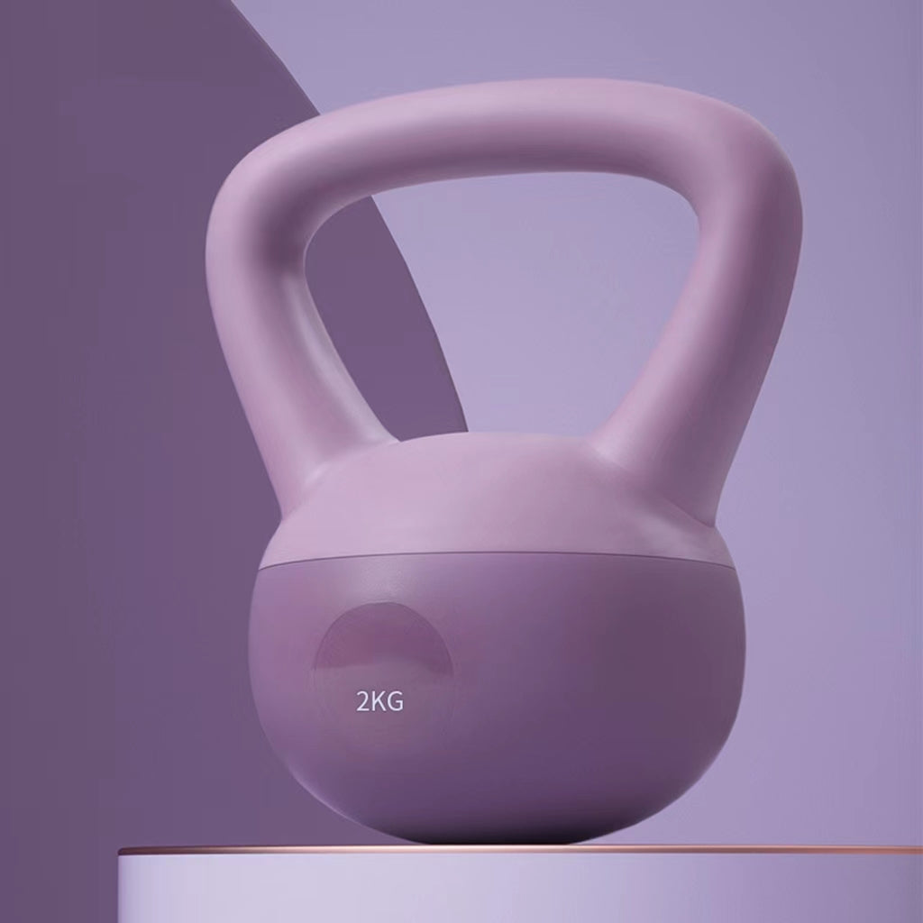 Soft-shell kettlebell in two-tone pink