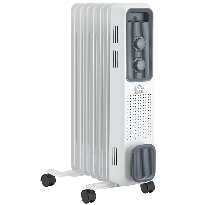 Heat Hollow Oil Filled Radiator 1500W with 7 Fins and Castors