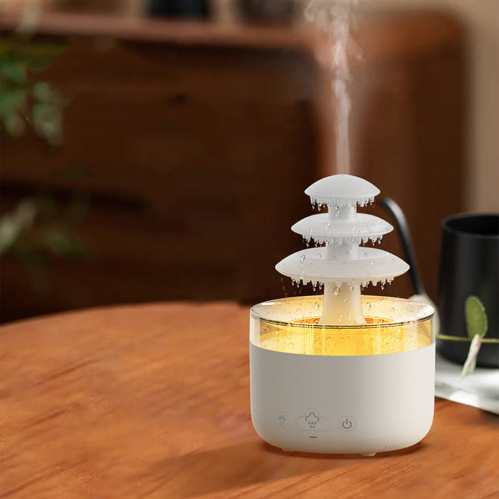 Cloud Rain Humidifier And Essential Oil Diffuser With White Noise