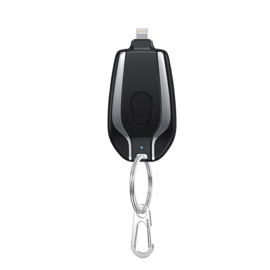 Keychain mini power bank attached to keys