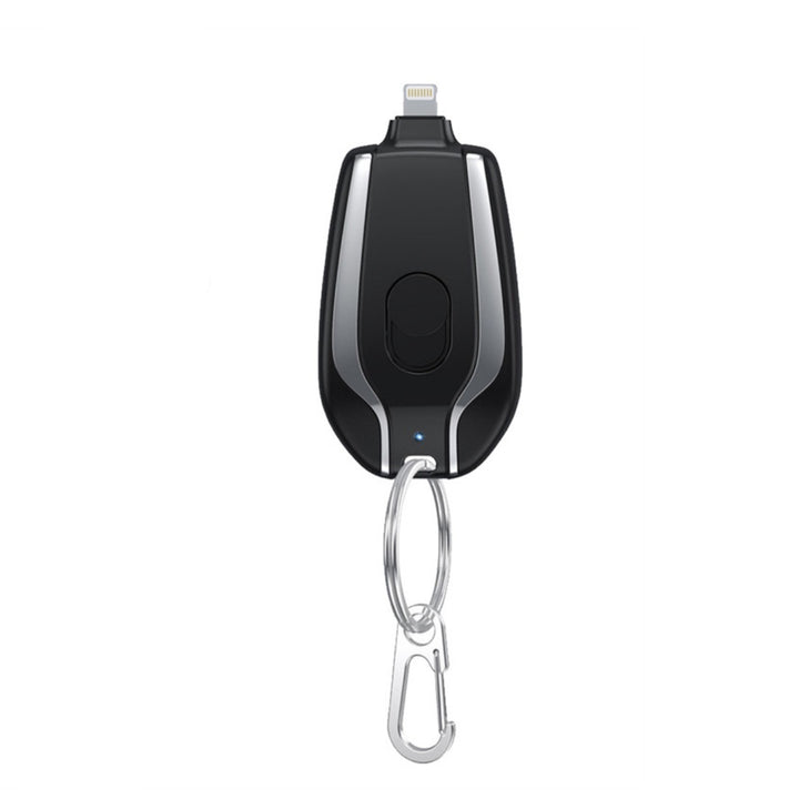 Keychain mini power bank attached to keys
