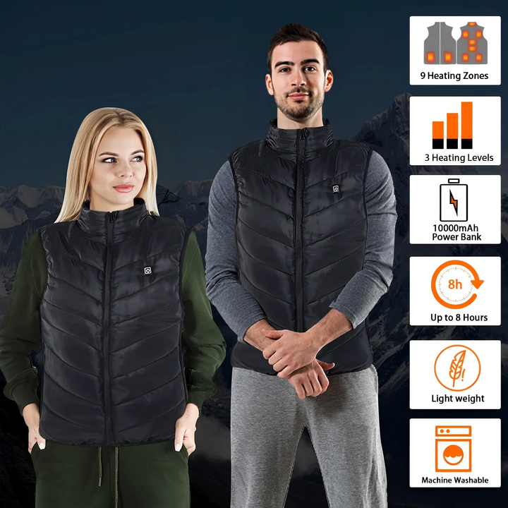 Heat Hollow™ Stretch Knit Heated Gilet with 9 Heating Zones