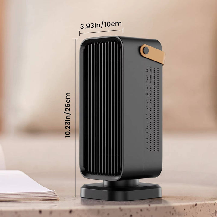 Heat Hollow™ 1200W Ceramic Desk Heater with 2-Second Heat-Up and Fan Mode