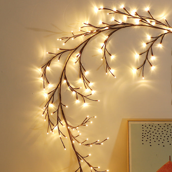 Heat Hollow USB LED Rattan Branch Light for Walls, 2.3 m