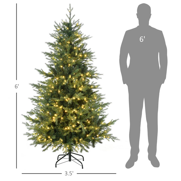 Realistic pre-lit fir with warm lights