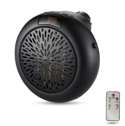 Heat Hollow Compact Plug-In Wall Heater with 3 Speeds and Timer