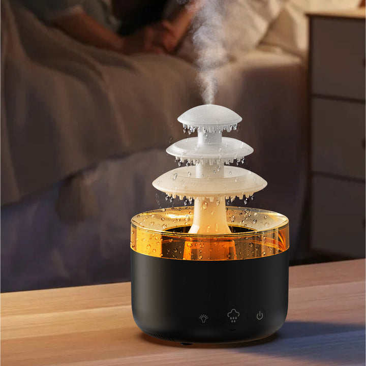 Cloud Rain Humidifier And Essential Oil Diffuser With White Noise