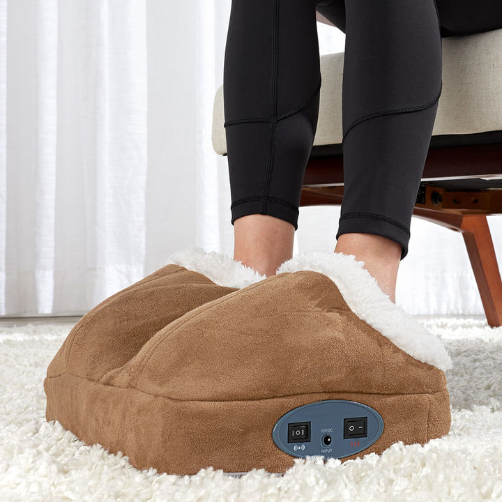 Heated Foot Warmer Massager with Fleece-Lined Dual Pockets – Heat Hollow