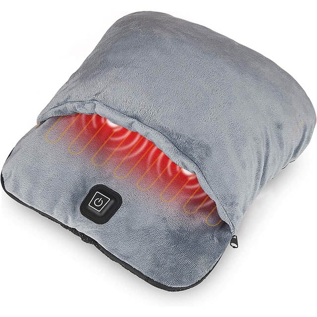 Heat Hollow™ Shiatsu Foot Warmer Pouch with Heat and Vibration