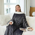 Heat Hollow™ Heated Wearable Blanket with Sleeves and Foot Pocket