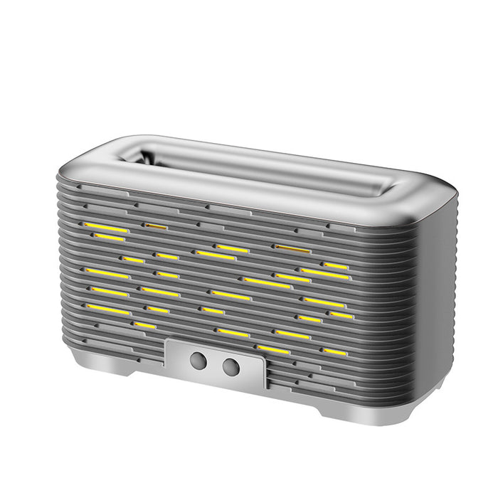 Heat Hollow Large 350 ml flame diffuser with two-colour light in metallic finish