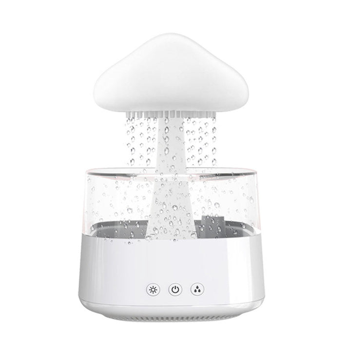 2 In 1 Rain Cloud Desk Humidifier With Mushroom Night Light