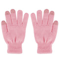 Grey knitted touchscreen gloves using phone