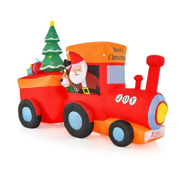 Inflatable Christmas train with Santa