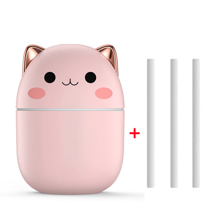 Cute Cat Air Humidifier, Ultra-Silent USB for Bedroom &amp; Office