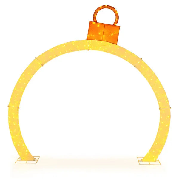 Heat Hollow 10.5ft Lighted Christmas Archway with Ornaments