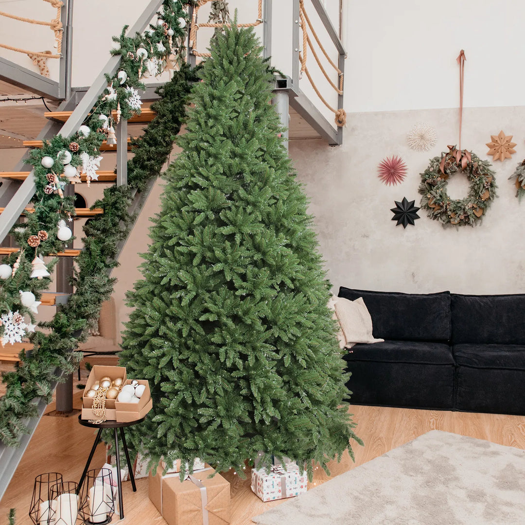 10ft pre-lit Christmas tree with colourful lights