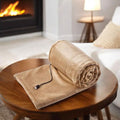 Heat Hollow™ Flannel USB Heated Blanket with 3 Heat Settings