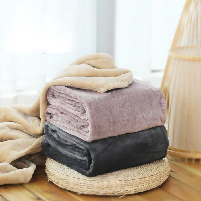 Heat Hollow™ Plush Fleece USB Heated Blanket with Storage Bag