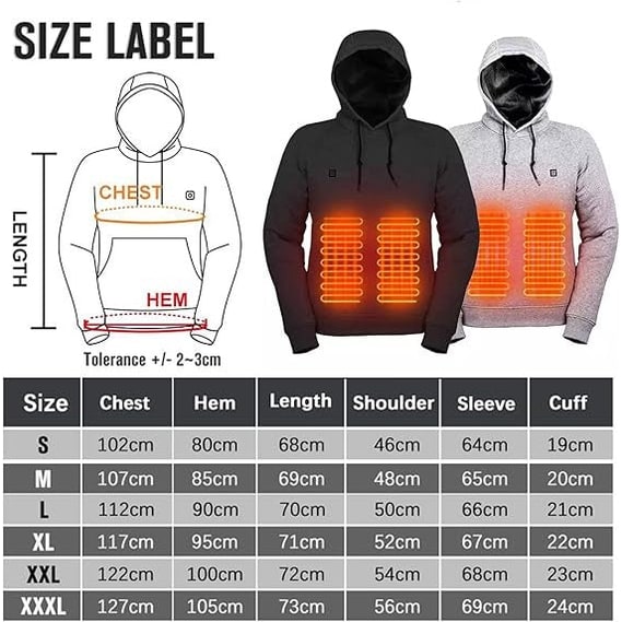 Heat Hollow™ Zip-Up Heated Hoodie with Drawstring Hood
