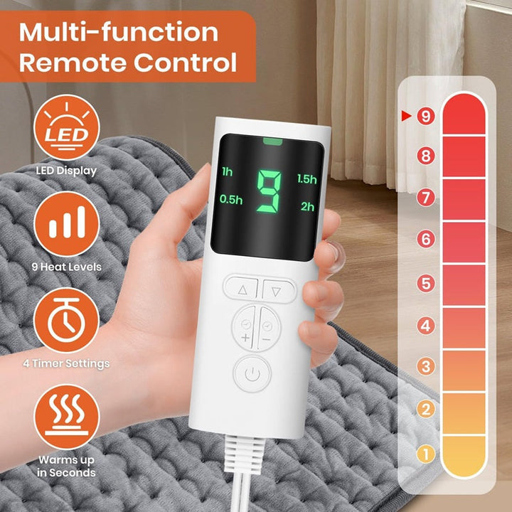 Heat Hollow™ Electric Heating Pad with 9 Heat Levels and Timer