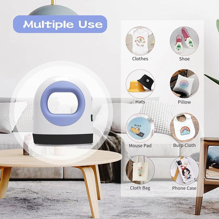 Heat Hollow™ Mini Heat Press for T-Shirts, Shoes and Crafts with 3 Modes