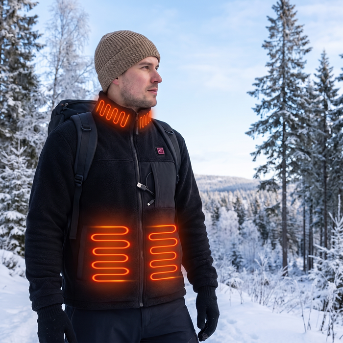 Heat Hollow™ Heated Fleece Jacket with 4-Zone Warmth