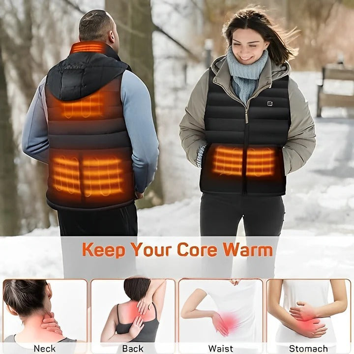 Heat Hollow™ Heated Puffer Gilet with 10,000mAh Power Bank Included