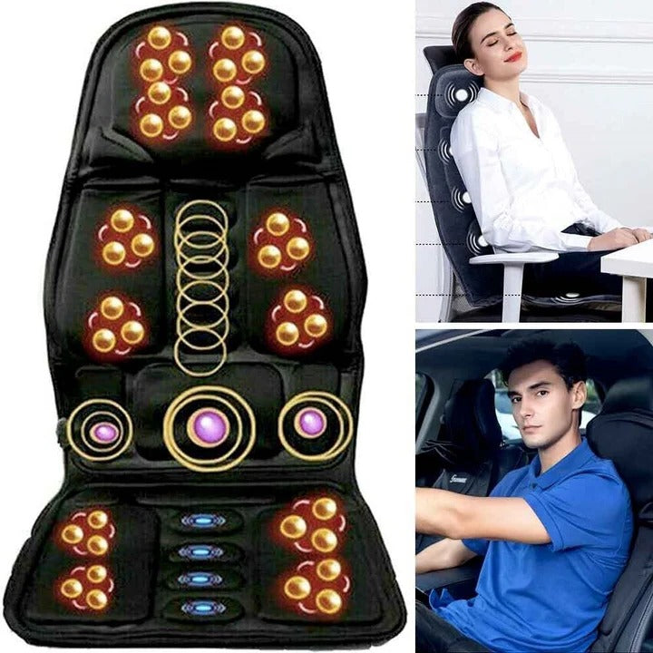 Full Back Shiatsu Massage Cushion with Heated Neck Support – Heat Hollow