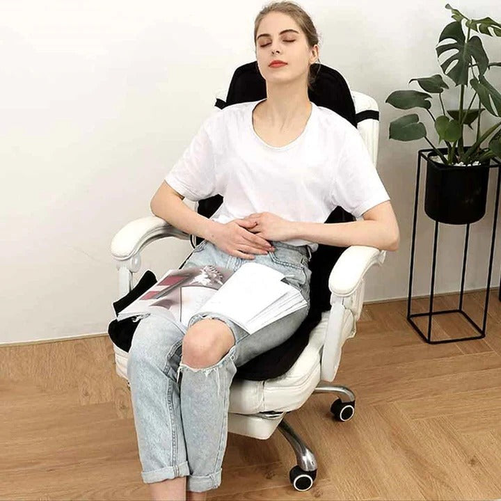 Full Back Shiatsu Massage Cushion with Heated Neck Support – Heat Hollow