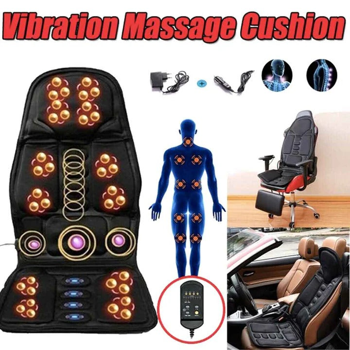 Full Back Shiatsu Massage Cushion with Heated Neck Support – Heat Hollow
