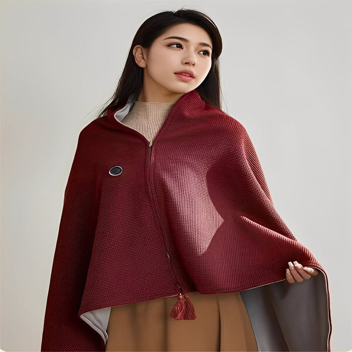 Heat Hollow™ Knitted Heated Shawl for Knees, Feet and Shoulders